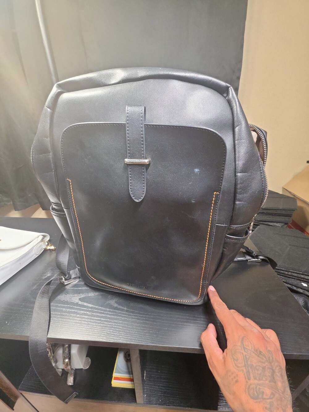 BOSTANTEN Leather Laptop Backpack Purse